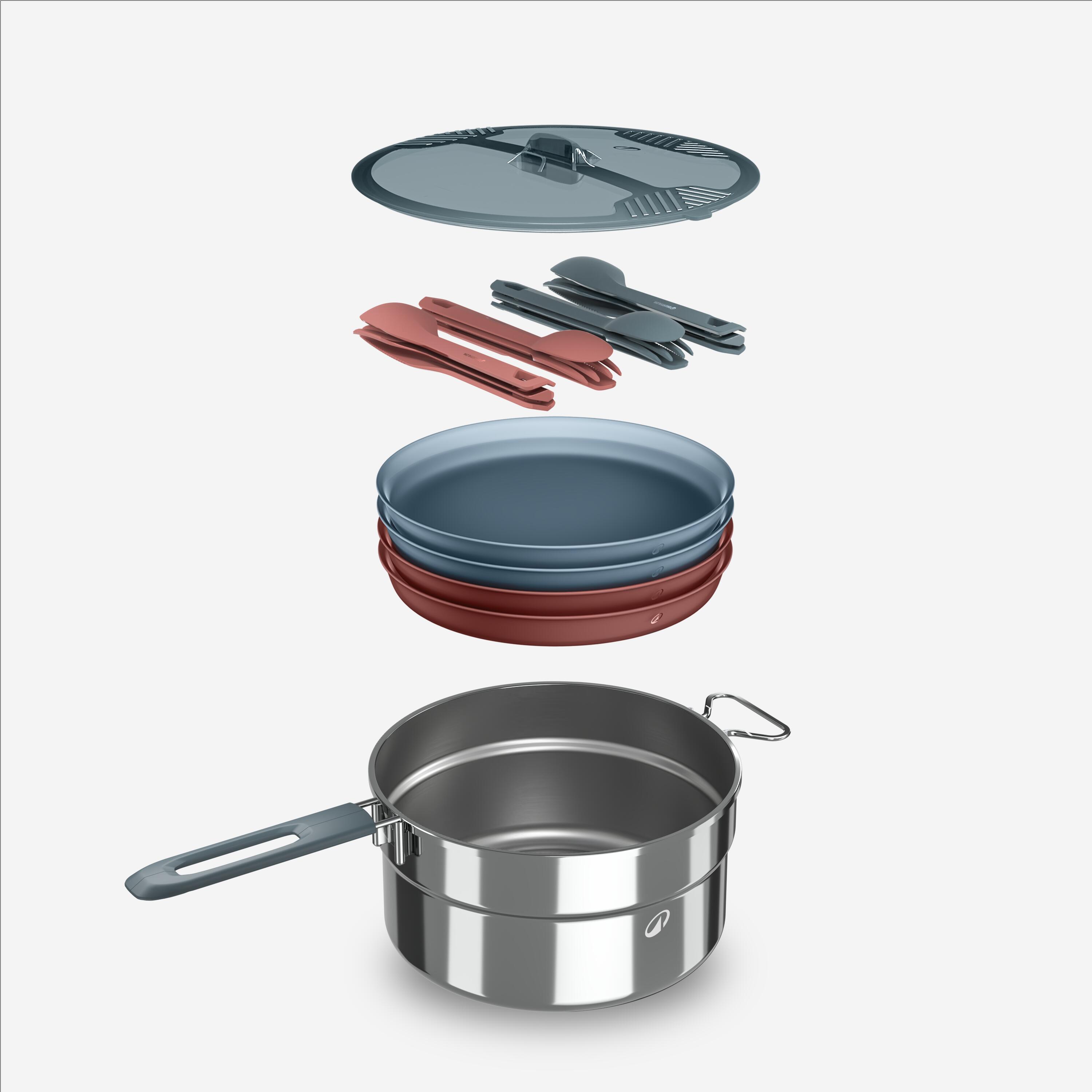 Stainless-steel cookware · 4 people